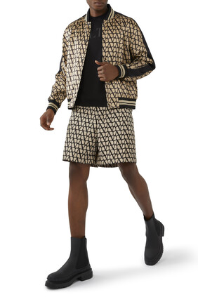 Valentino Garavani Toile Iconography Bomber Jacket